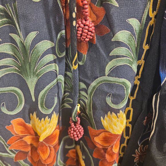 FARM RIO Black Arabesque Mixed Scarves Mini Dress - Picture 7 of 7